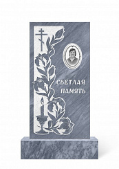 Памятник мраморный одноместный серый форма 29